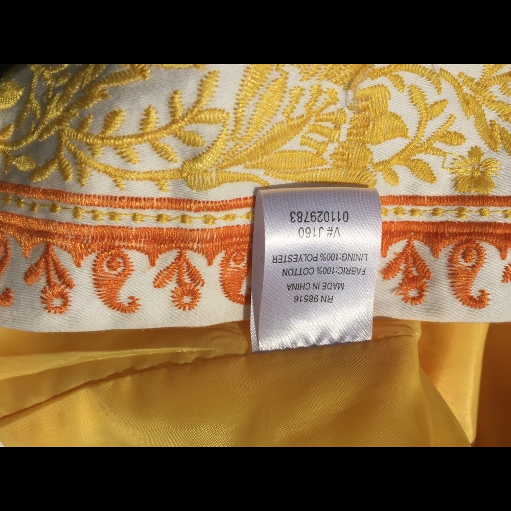 Orange Multi Geometric Embroidered Jacket - Picture 3 of 4